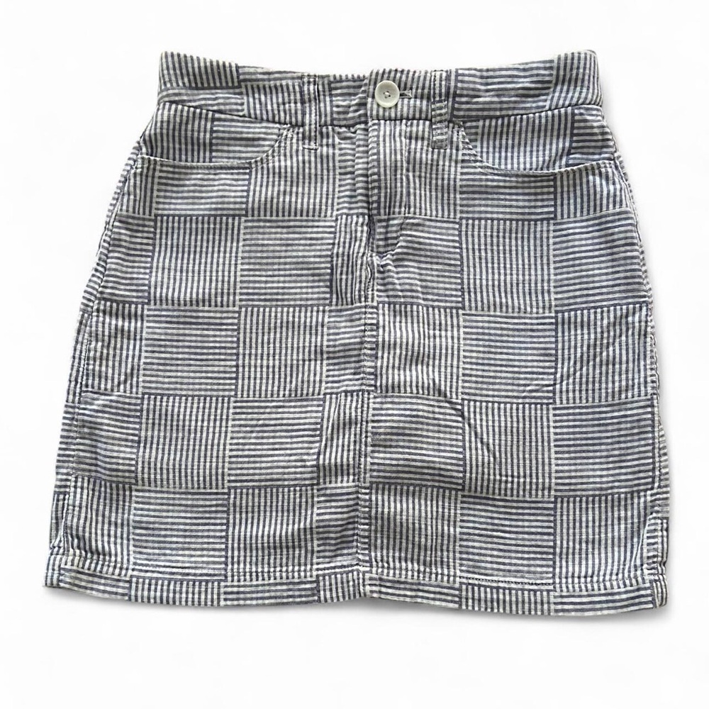 Croft & Barrow Blue and White Checkered Skirt